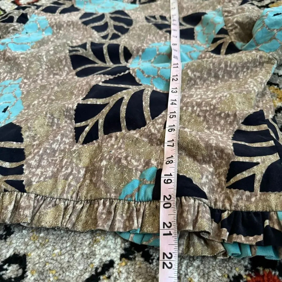 Anthropologie Odille Women's Blazer Jacket 14 Brown Floral Cotton Long Sleeves - Picture 5 of 7